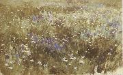 Levitan, Isaak Bluhende meadow painting